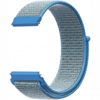 Нейлоновый ремешок на липучке Rumi Velcro 22mm (голубой)