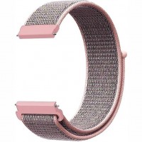 Нейлоновый ремешок на липучке Rumi Velcro 22mm (розовый)