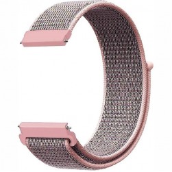 Нейлоновый ремешок на липучке Rumi Velcro 22mm (розовый)