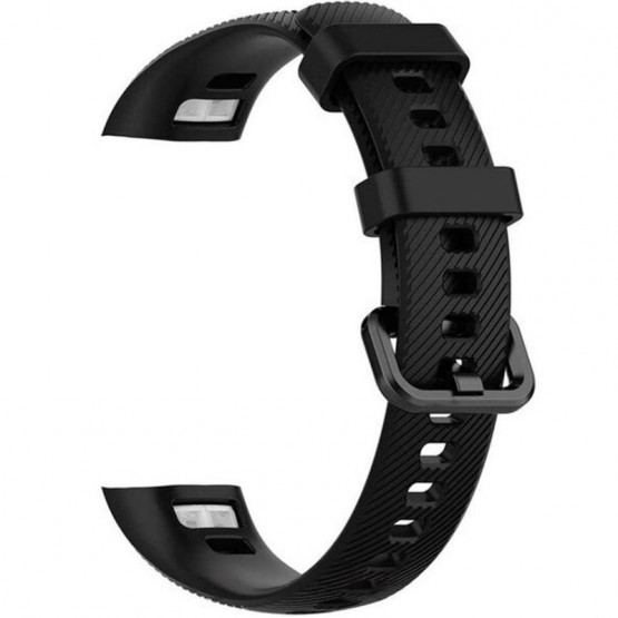 Ремешок силиконовый Rumi для Huawei Band 3, 3 Pro, 4 Pro (черный)
