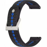 Ремешок Rumi Air Sport силиконовый 22 мм (черный/синий)