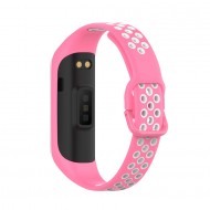 Ремешок Rumi силиконовый для Samsung Galaxy Fit2 (розовый/белый)