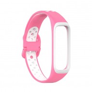 Ремешок Rumi силиконовый для Samsung Galaxy Fit2 (розовый/белый)