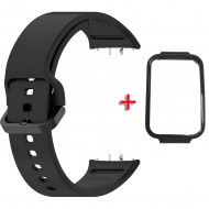 Силиконовый ремешок и бампер Rumi Sport для Samsung Galaxy Fit3 (черный/черный)