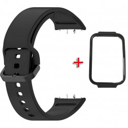 Силиконовый ремешок и бампер Rumi Sport для Samsung Galaxy Fit3 (черный/черный)