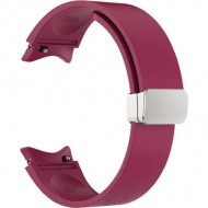 Ремешок силиконовый Rumi Flex Buckle для Samsung Galaxy Watch 4, 5, 6, 7 (бургунди)