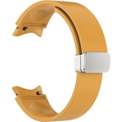 Ремешок силиконовый Rumi Flex Buckle для Samsung Galaxy Watch 4, 5, 6, 7 (горчичный)