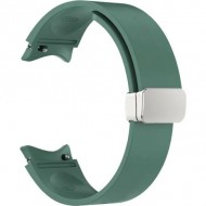 Ремешок силиконовый Rumi Flex Buckle для Samsung Galaxy Watch 4, 5, 6, 7 (зеленый)