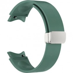 Ремешок силиконовый Rumi Flex Buckle для Samsung Galaxy Watch 4, 5, 6, 7 (зеленый)
