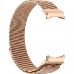 Браслет металлический Rumi Milanese loop для Galaxy Watch 4, 5, 6, 7 (красное золото)