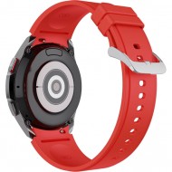 Ремешок Rumi Classic силиконовый для Galaxy Watch4 / 5 / 6 / 7 (20 мм, красный)