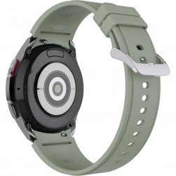 Ремешок Rumi Classic силиконовый для Galaxy Watch4 / 5 / 6 / 7 (20 мм, шалфейно-зеленый)
