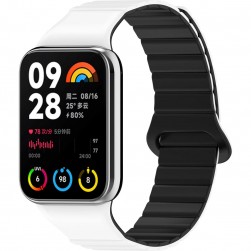 Ремешок Rumi Magnetic Loop для Xiaomi Mi Smart Band 8 Pro, Redmi Watch 4 (белый/черный)