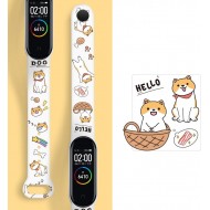 Ремешок Rumi силиконовый для Xiaomi Mi Band 5 / 6 (Хатико)