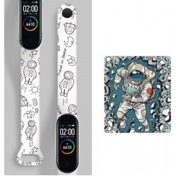 Ремешок Rumi силиконовый для Xiaomi Mi Band 5 / 6 (NASA белый)