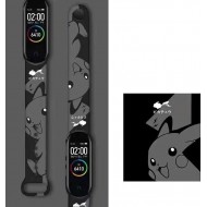 Ремешок Rumi силиконовый для Xiaomi Mi Band 5 / 6 (Серый пикачу)