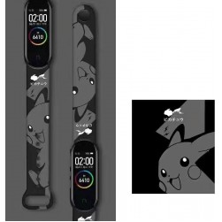 Ремешок Rumi силиконовый для Xiaomi Mi Band 5 / 6 (Серый пикачу)