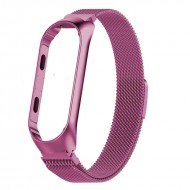 Браслет Rumi Milanese loop металлический для Xiaomi Mi Band 3, Mi Band 4 (пурпурный)