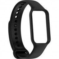 Ремешок Rumi силиконовый для Xiaomi Smart Band 8 Active, Redmi Smart Band 2 (черный)
