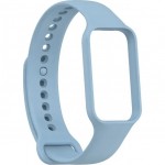 Ремешок Rumi силиконовый для Xiaomi Smart Band 8 Active, Redmi Smart Band 2 (голубой)