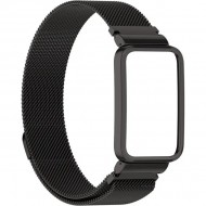 Браслет Rumi Milanese loop металлический для Xiaomi Mi Smart Band 7 Pro (черный)