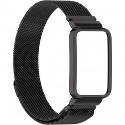Браслет Rumi Milanese loop металлический для Xiaomi Mi Smart Band 7 Pro (черный)