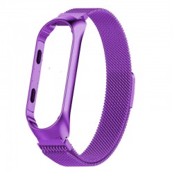 Браслет Rumi Milanese loop металлический для Xiaomi Mi Band 3, Mi Band 4 (фиалковый)