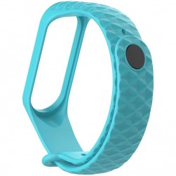 Ремешок силиконовый ребристый Rumi для Xiaomi Mi Band 3, Mi Band 4 (бирюзовый)
