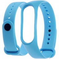 Ремешок силиконовый Rumi для Xiaomi Mi Band 3, Mi Band 4 (голубой)