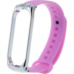 Ремешок карбоновый с металлической вставкой Rumi для Xiaomi Mi Band 3, Mi Band 4 (фиолетовый)