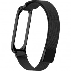 Браслет Rumi Milanese loop металлический для Xiaomi Mi Band 3, Mi Band 4 (черный)