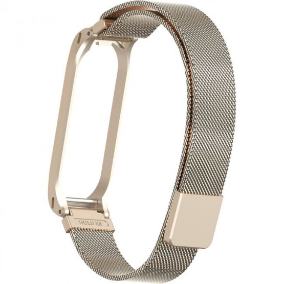 Браслет Rumi Milanese loop металлический для Xiaomi Mi Band 3, Mi Band 4 (медный)