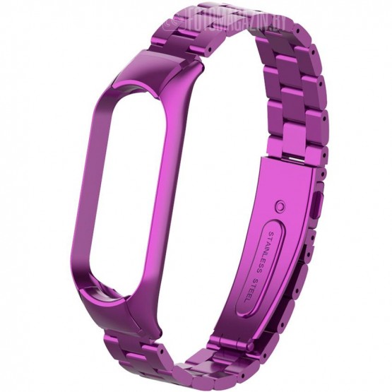 Браслет металлический Rumi Heavy для Xiaomi Mi Band 6, Mi Band 5 (фиолетовый)