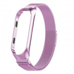 Браслет Rumi Milanese loop металлический для Xiaomi Mi Band 3, Mi Band 4 (глициния)