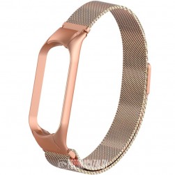 Браслет Rumi Milanese loop для Xiaomi Mi Band 6, Mi Band 5 (красное золото)