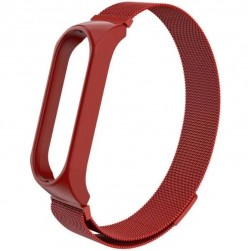Браслет Rumi Milanese loop для Xiaomi Mi Band 6, Mi Band 5 (красный)