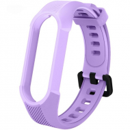 Ремешок силиконовый Rumi для Xiaomi Mi Smart Band 6, Mi Band 5 (сиреневый) 