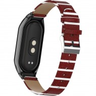 Ремешок Rumi Ecoleather для Xiaomi Smart Band 8 (красный/белый)