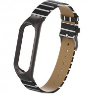 Ремешок Rumi Ecoleather для Xiaomi Smart Band 8 (черный/белый)