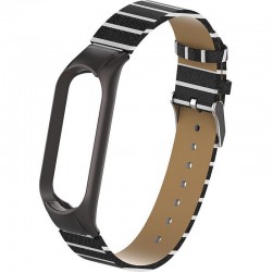 Ремешок Rumi Ecoleather для Xiaomi Smart Band 8 (черный/белый)