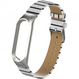Ремешок Rumi Ecoleather для Xiaomi Smart Band 8 (белый/черный)