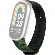 Ремешок Rumi силиконовый для Xiaomi Smart Band 8 (зеленый камуфляж)