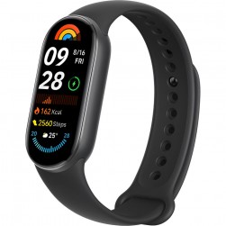 Фитнес-браслет Xiaomi Smart Band 9 (черный, с черным силиконовым ремешком, китайская версия)