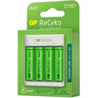 Аккумуляторы + зарядное GP E411 + 4x2100mAh AA