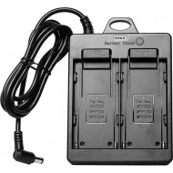 Адаптер питания Zarrumi Twin Slim для LED ламп для двух батарей NP-F970/770/570