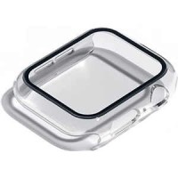 Пластиковый бампер с защитным стеклом Rumi Protect для Apple Watch 42mm (прозрачный)