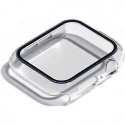 Пластиковый бампер с защитным стеклом Rumi Protect для Apple Watch 42mm (прозрачный)