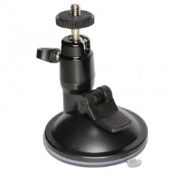 Присоска для регистратора с резьбой 1/4'' (Zarrumi HD-004B) Черная