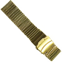 Металлический браслет с плетением Rumi Shark для часов 22 мм (золотистый)