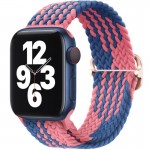 Плетеный ремешок для Apple Watch 38/40/41mm (розово-синий)